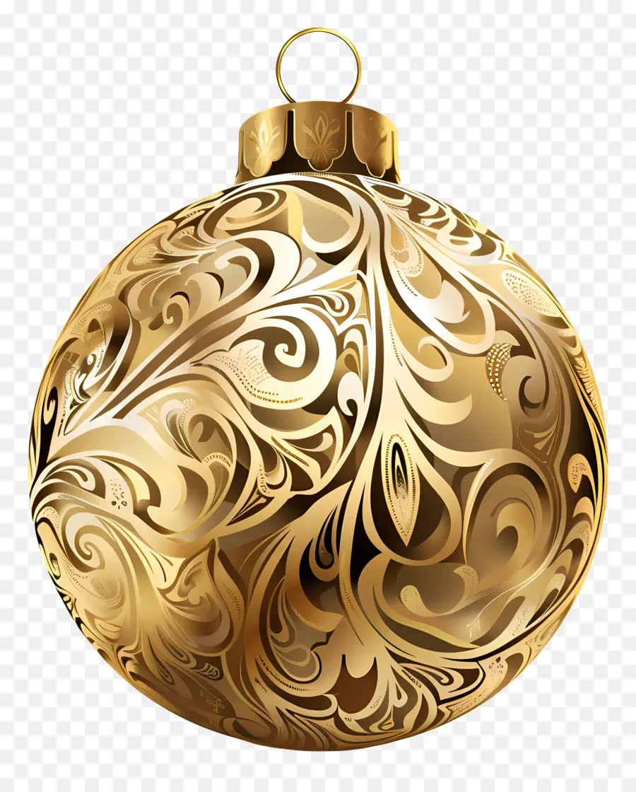 Enfeite De Natal De Ouro，Bola De Natal PNG