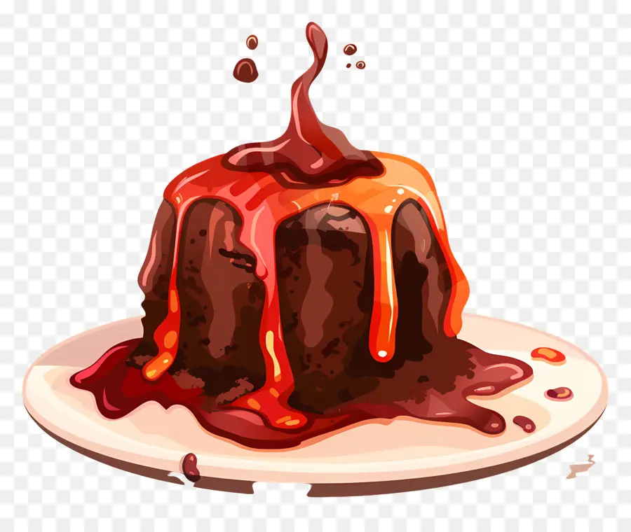 Bolo De Lava Derretido，Bolo Mousse De Chocolate PNG