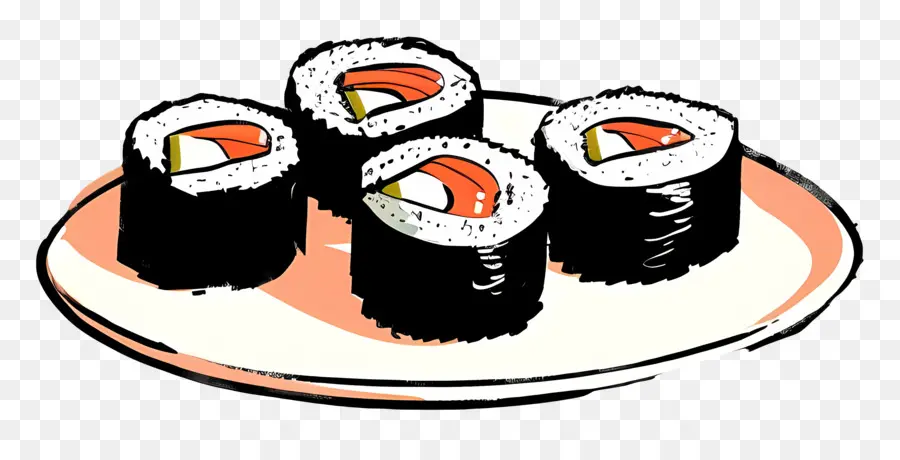 Sushi，Sushi De Salmão PNG