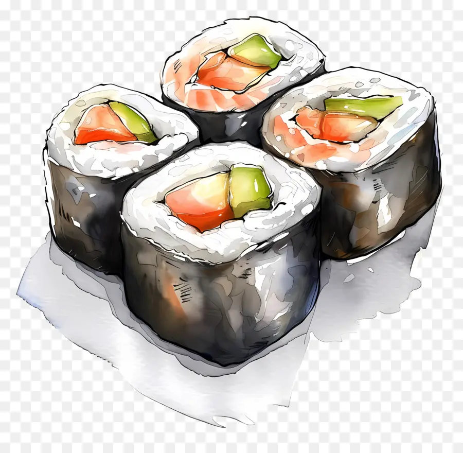 Maki Sushi Roll，Sushi PNG