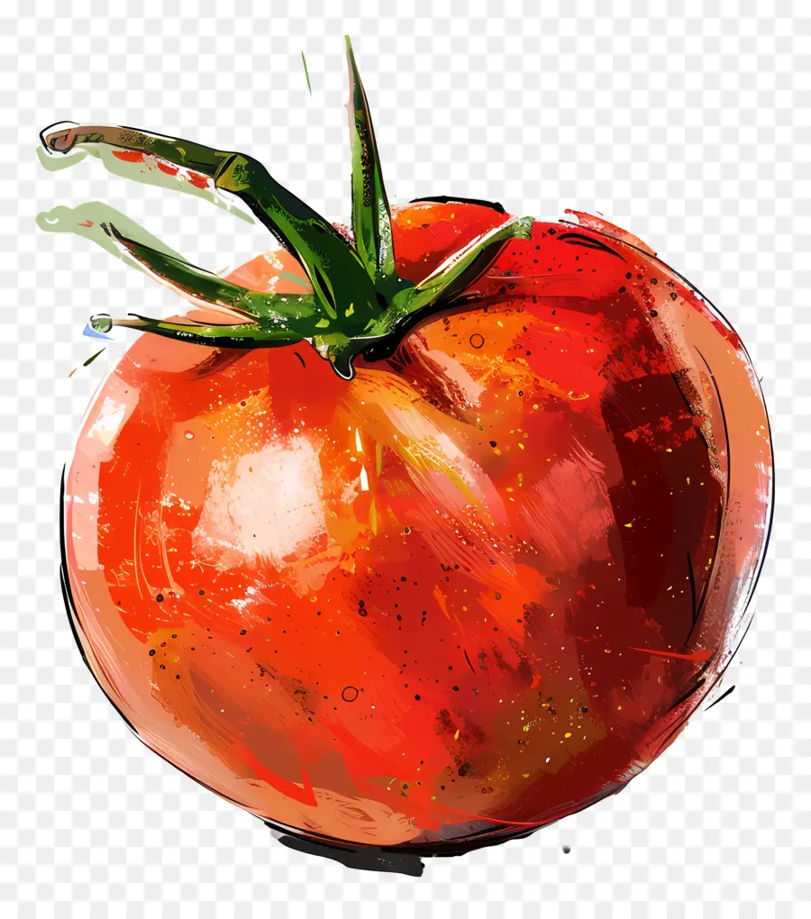 Tomate，Pintura Em Aquarela PNG