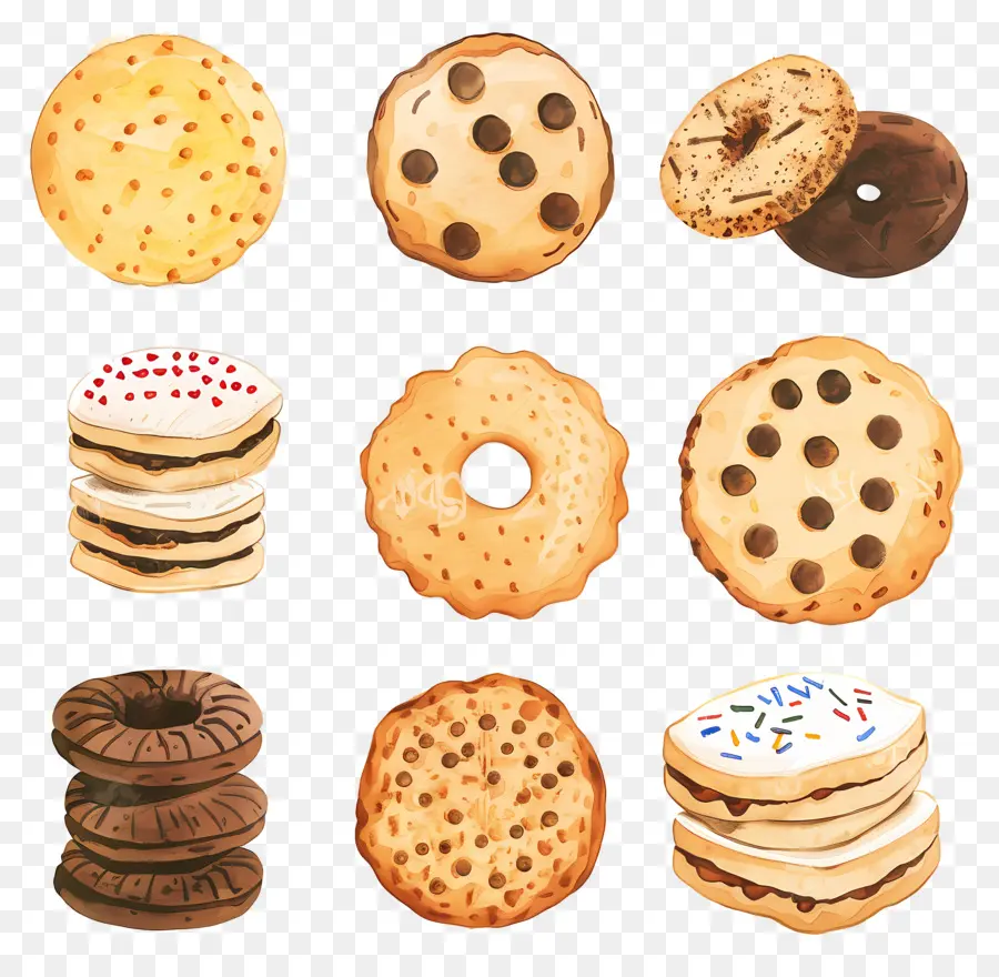 Cookies，Chocolate Chip PNG