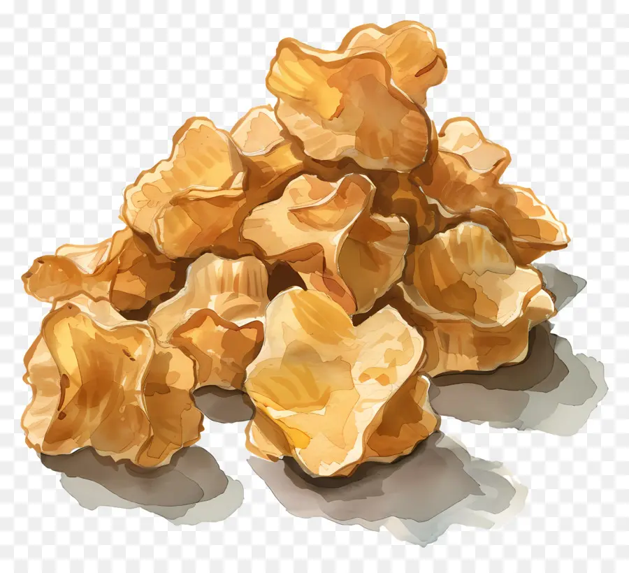 Batata Crinkles，Pintura Em Aquarela PNG