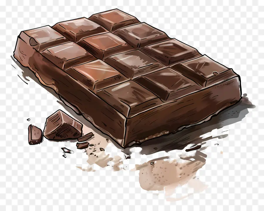 Barra De Chocolate，Pintura De Barra De Chocolate PNG