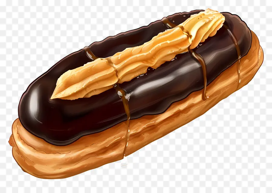 Éclair，Croissant De Chocolate PNG