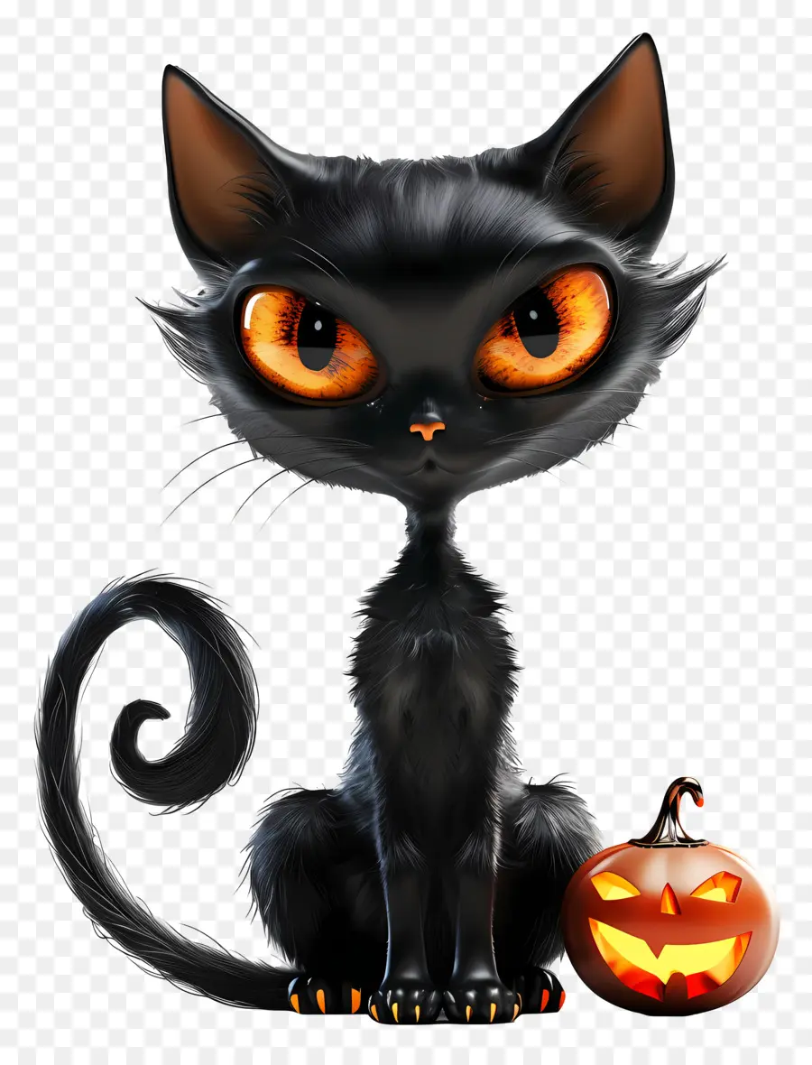 Gato Preto De Halloween，Gato Preto PNG