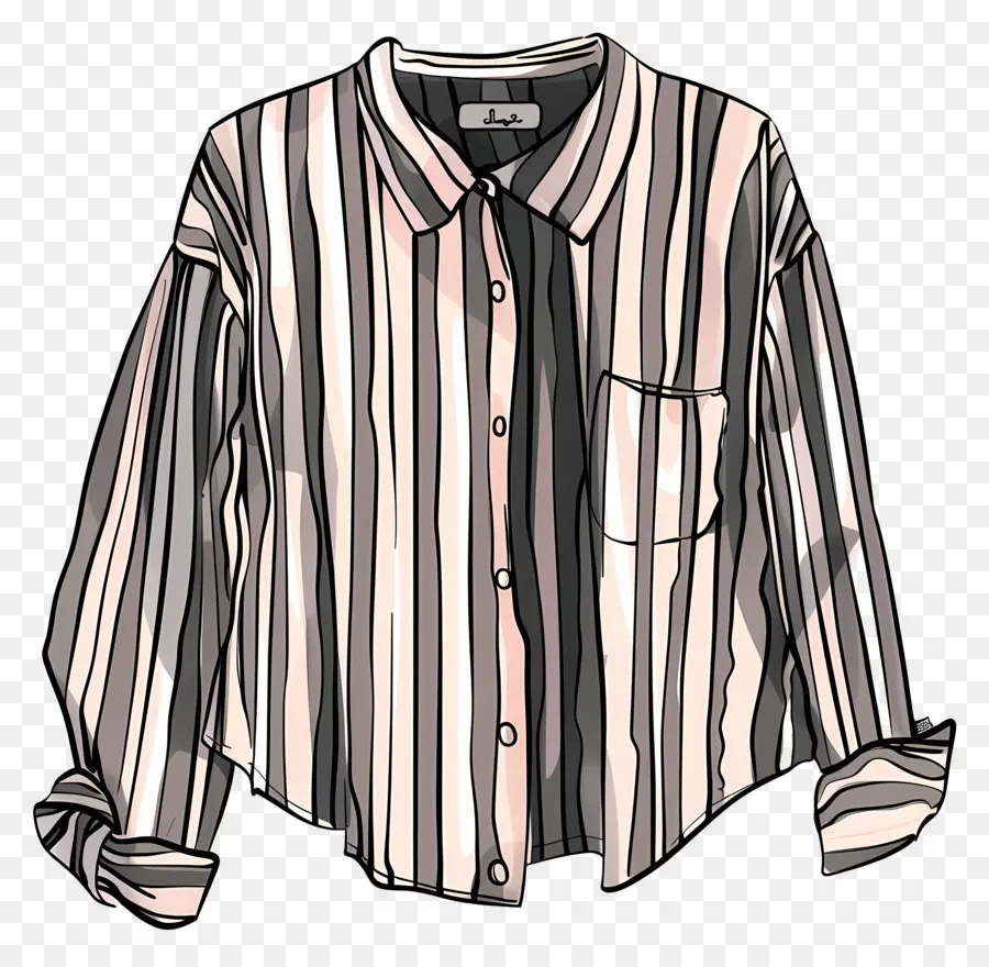 Camisa Listrada，Colar PNG