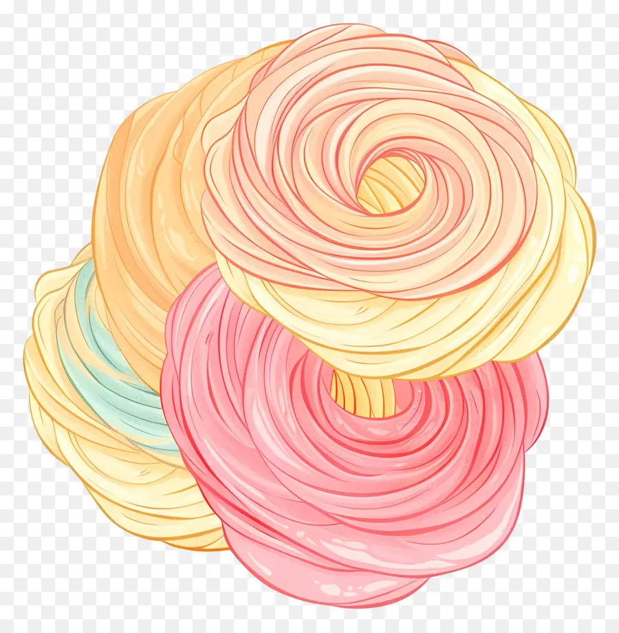 Jalebi，Doces Coloridos PNG