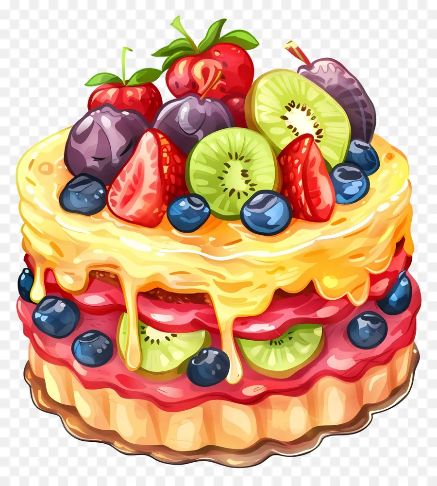 Bolo De Frutas Do Sol，Bolo De Chocolate PNG