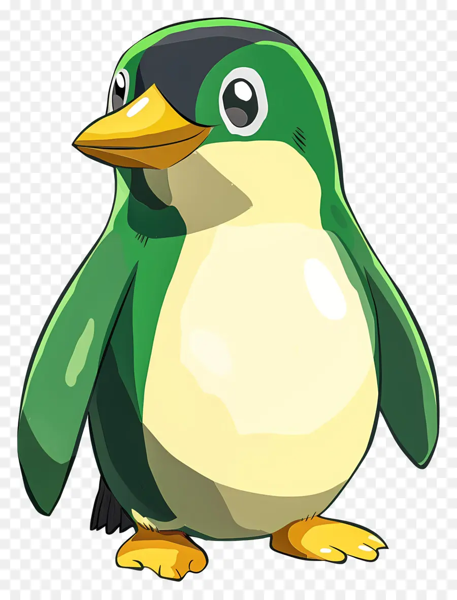 Cartoon Penguin，Pássaro Verde PNG