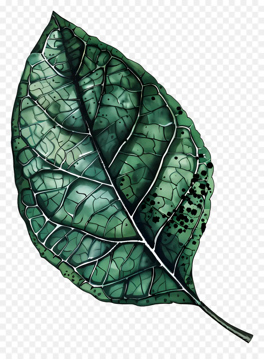 Folha Verde，As Gotas De água PNG