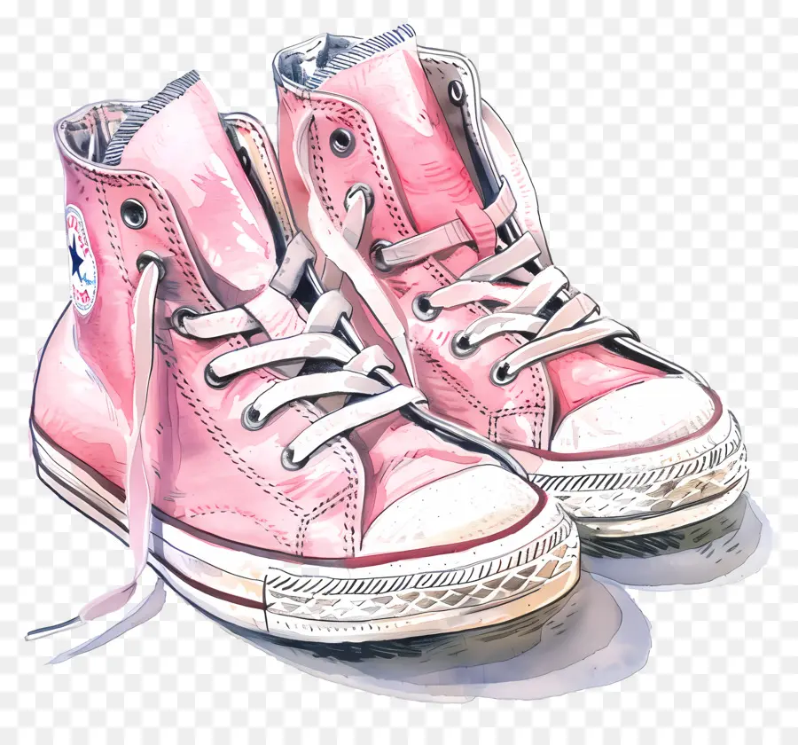 Sneakers，Rosa Converse PNG