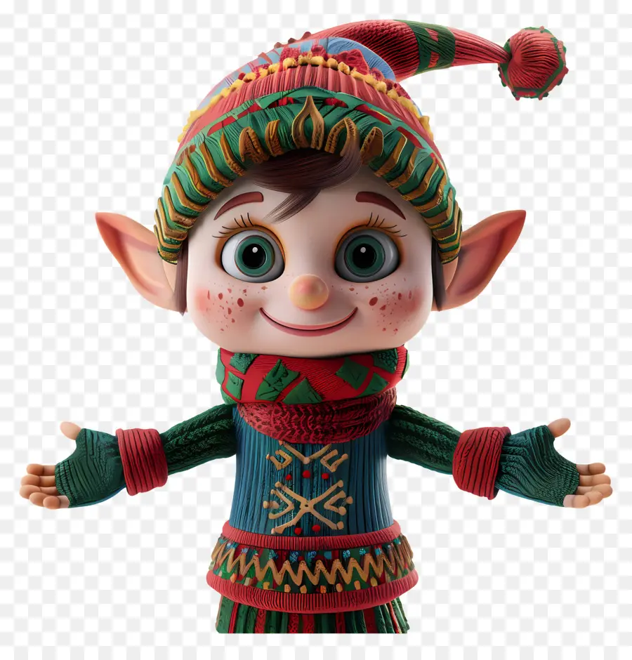 Elfo Em Lenço，Christmas Elf PNG