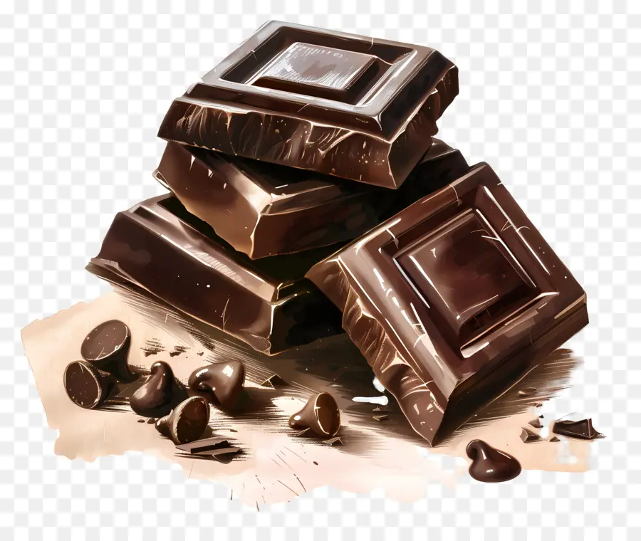 Chocolate Sem Farinha，Barras De Chocolate PNG