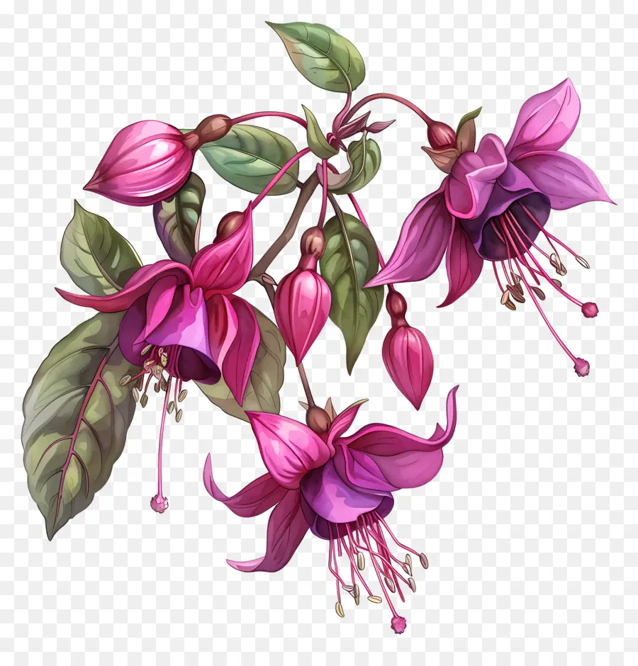 Fúcsia Flores，Fúcsia Flor PNG