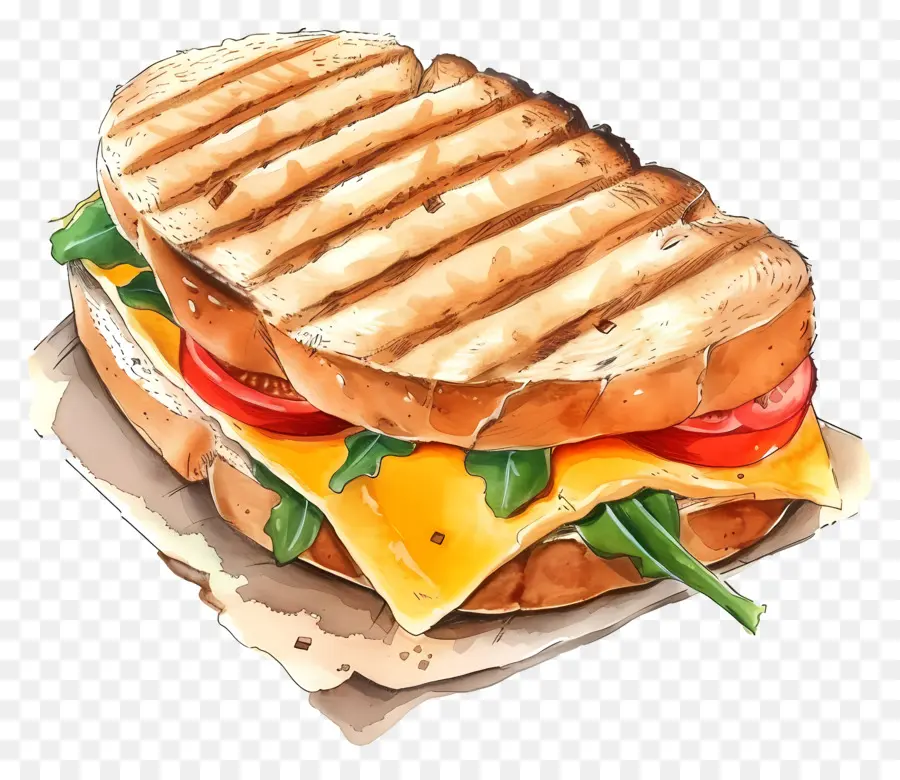 Panini De Queijo，Sanduíche PNG