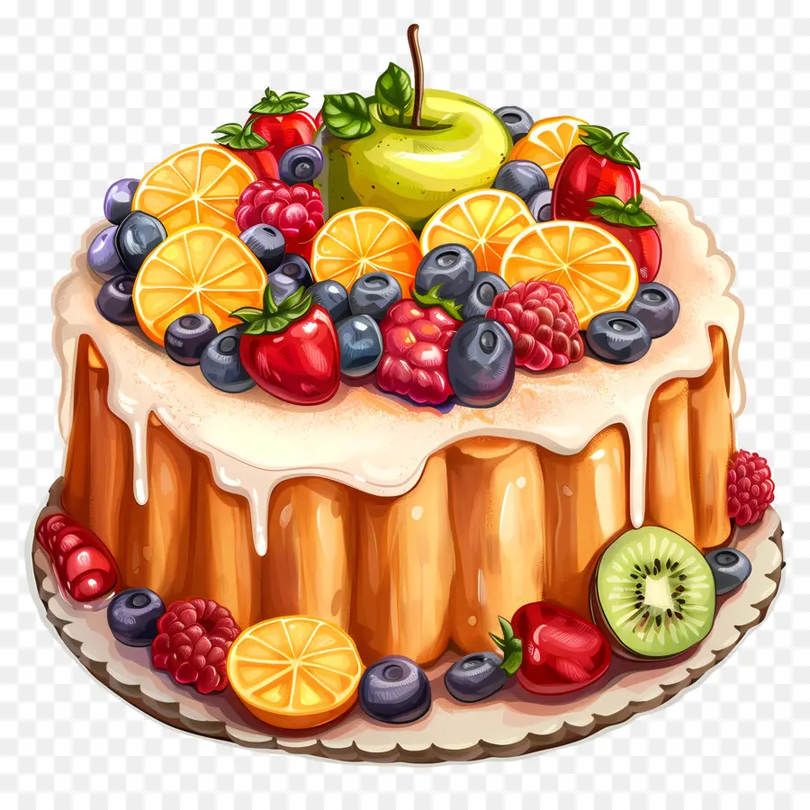 Torta De Frutas，Sobremesa PNG