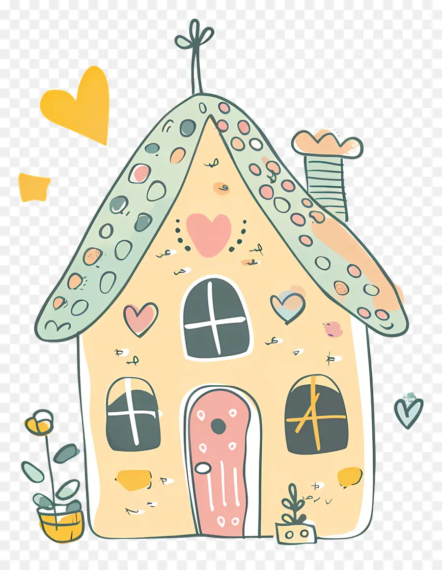 Casa Doodle，Bonitinho PNG