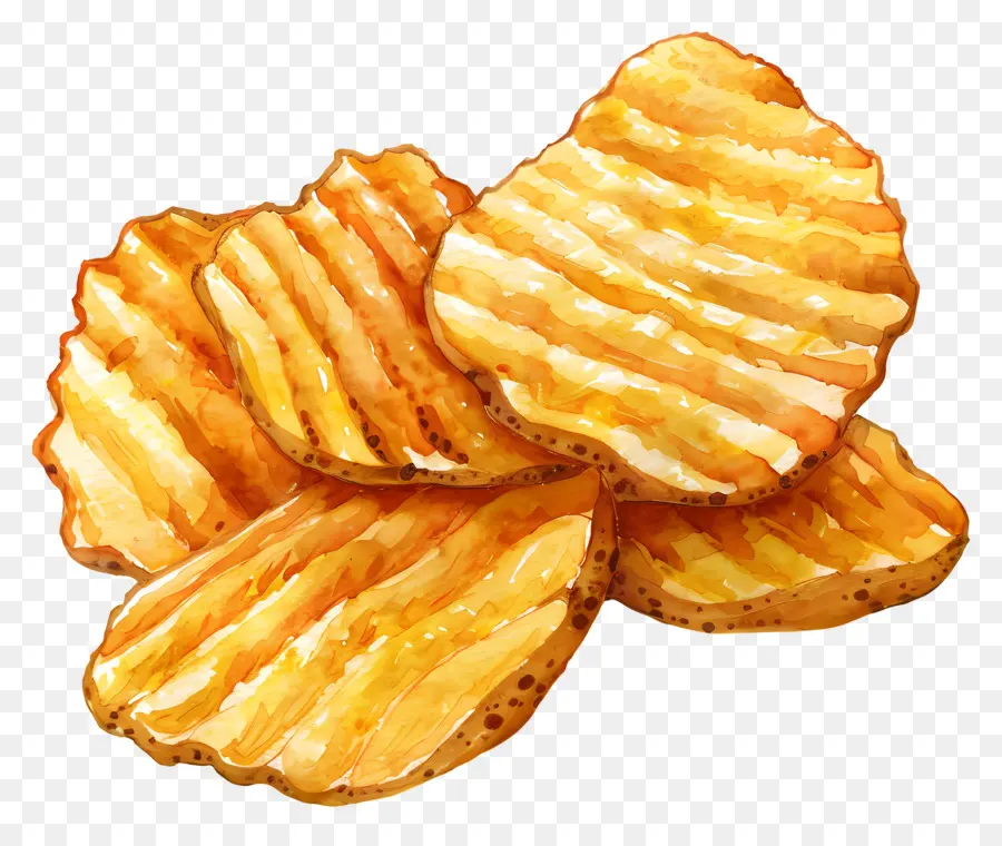 Batata Crinkles，Baked Potato Chips PNG