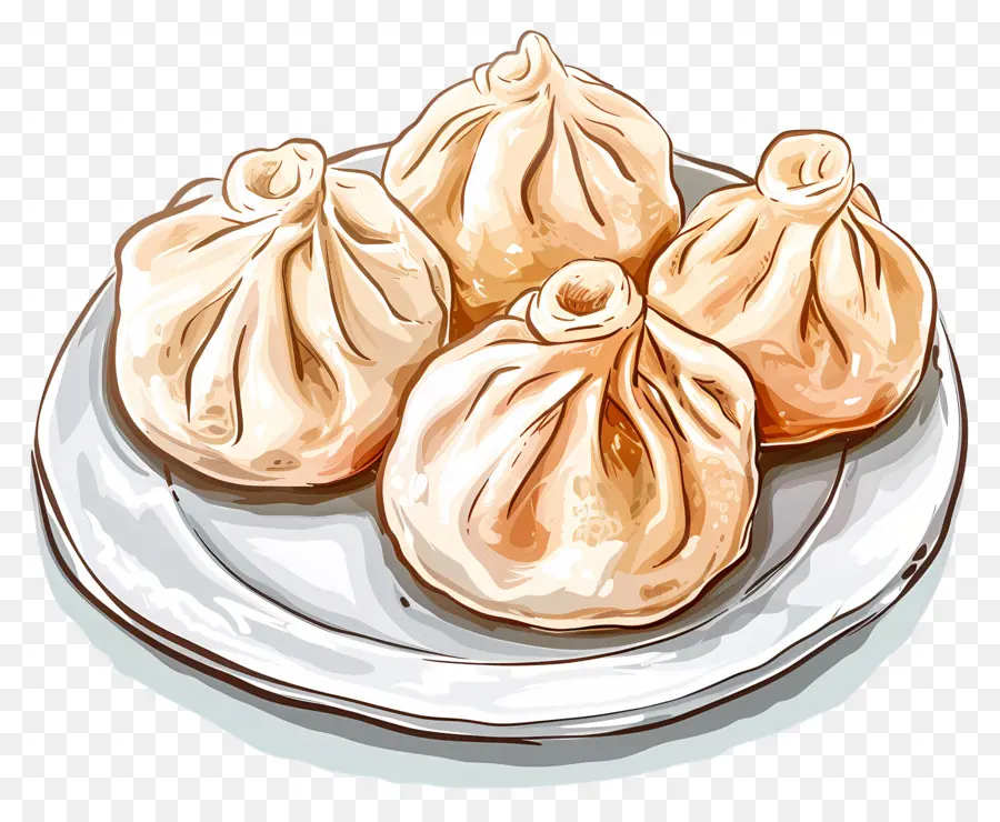 Dumpling，Bolinhos Cozidos No Vapor PNG