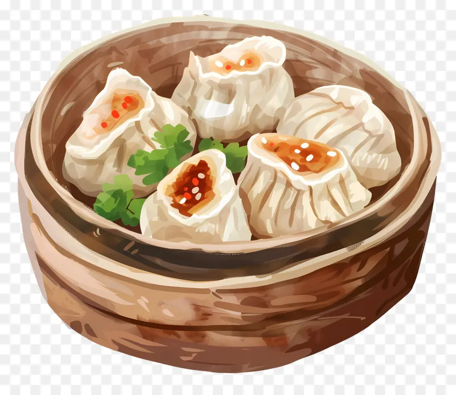 Dumpling，Bolinhos Cozidos No Vapor PNG