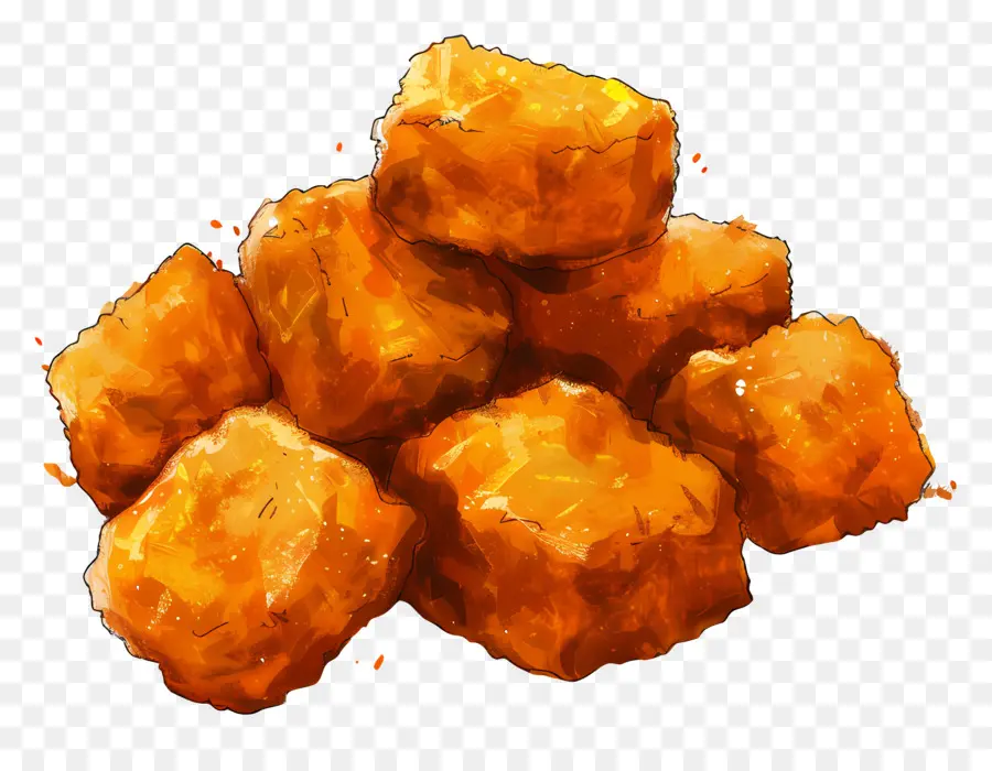 Nuggets，Asas De Frango Frito PNG