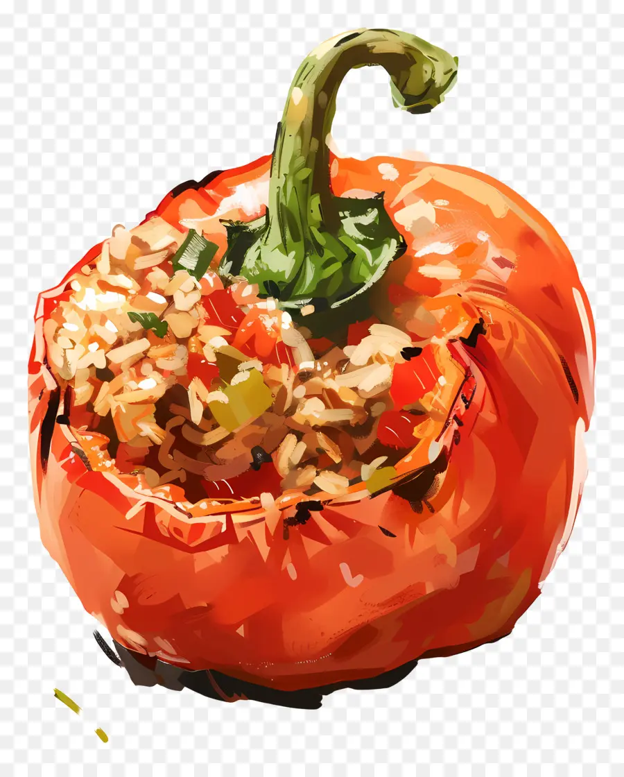 Pimenta Recheada，Pintura Digital PNG