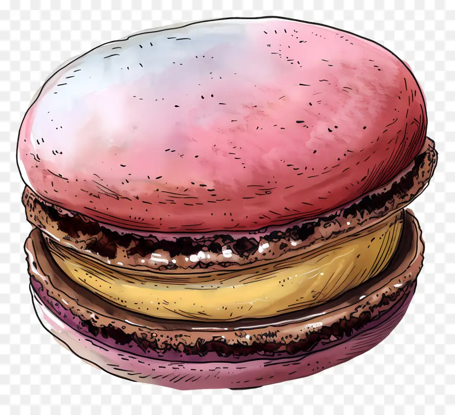 Macaron，Rosa PNG