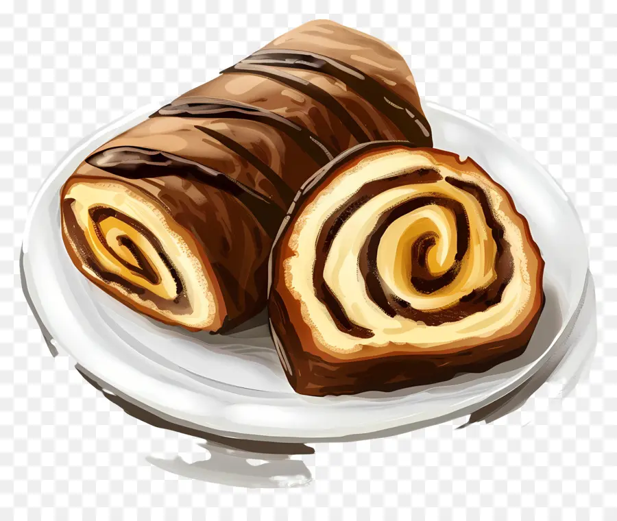 Suíça Rolo，Bolo De Chocolate PNG