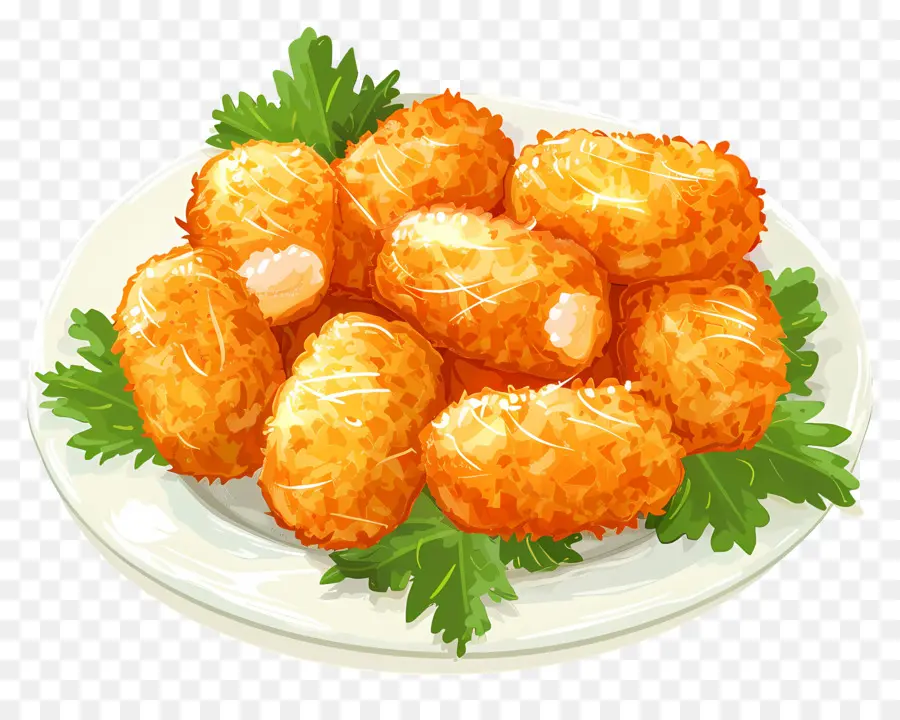 Croquetes，Fried Potatoes PNG