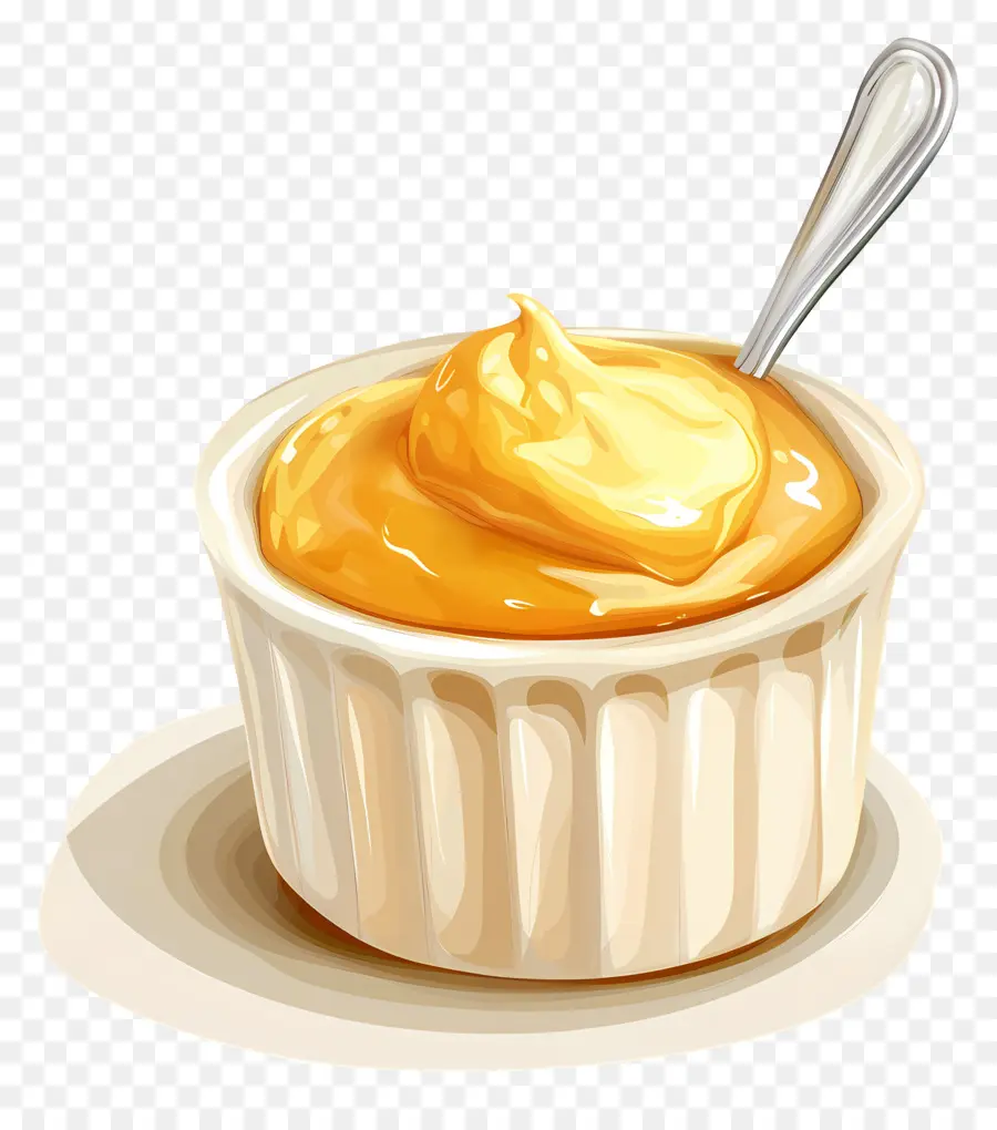 Creme De Pasteleiro，Creme De Chantilly Amarelo PNG