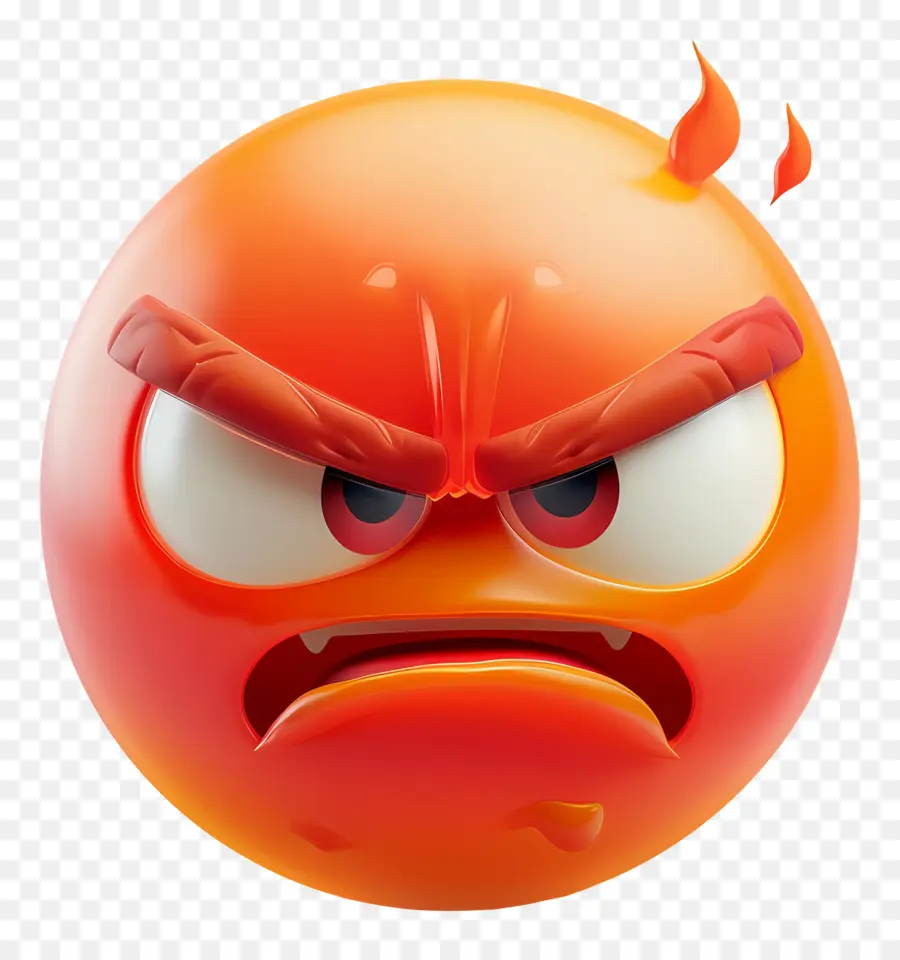 Angry Emoji，Cara De Brava PNG