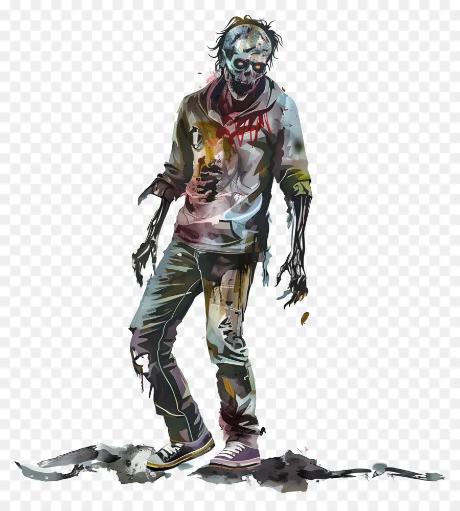 Zombie Assustador，Ilustração De Zumbis PNG