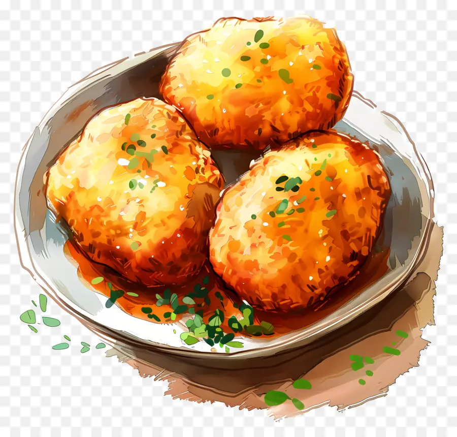 Croquetes，Peixe Frito PNG