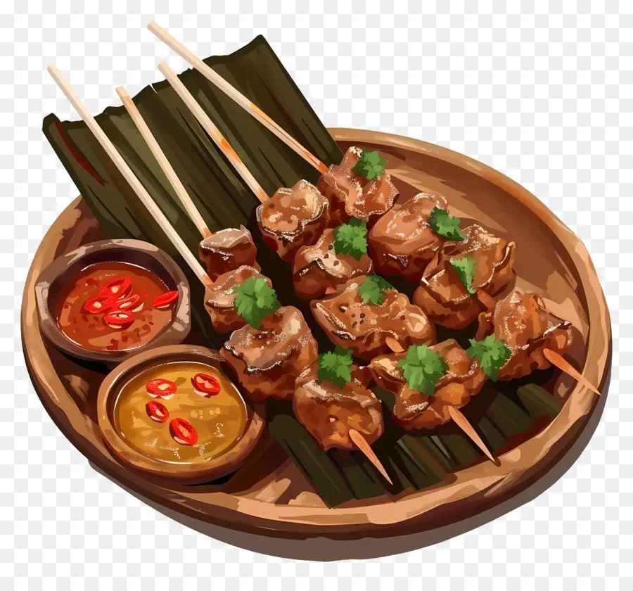 Satay，Kabobs De Frango PNG