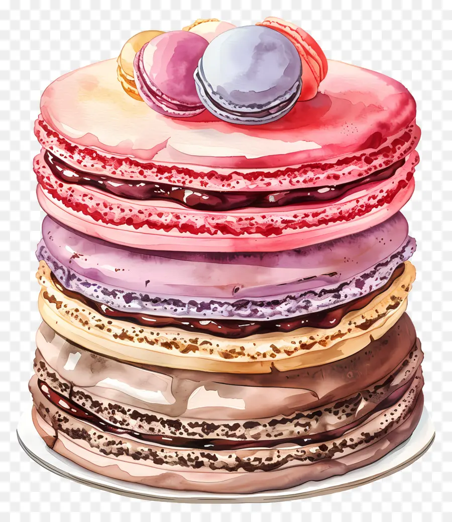 Bolo De Macaron Paradise，Bolo De Chocolate PNG