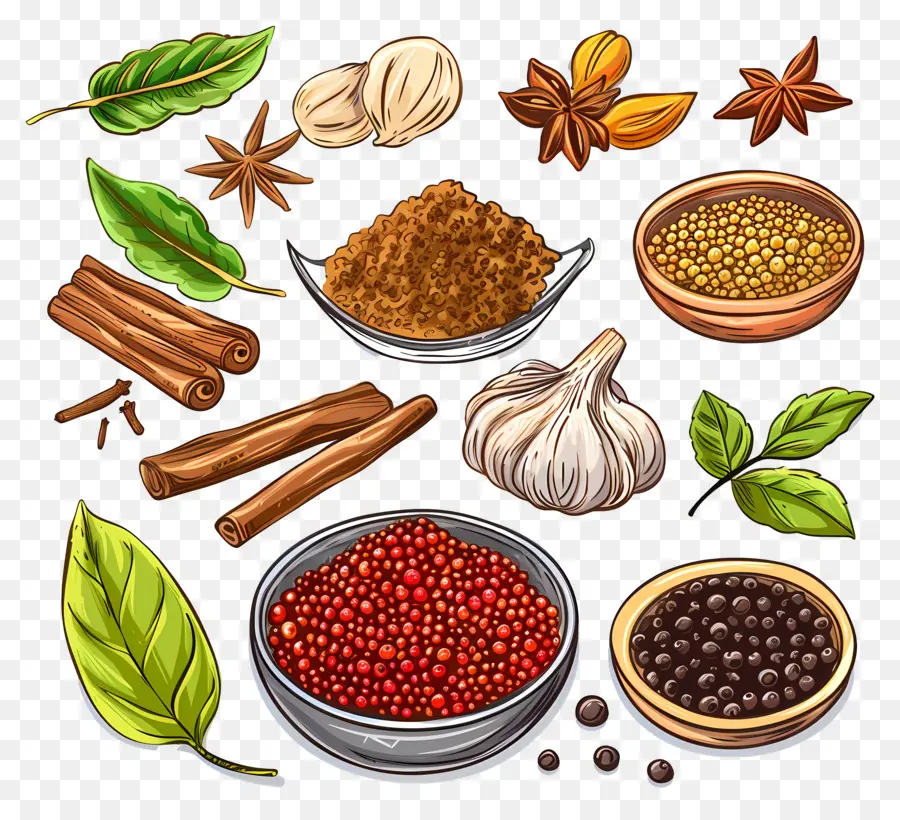 Especiarias Indianas，A Culinária Indiana PNG