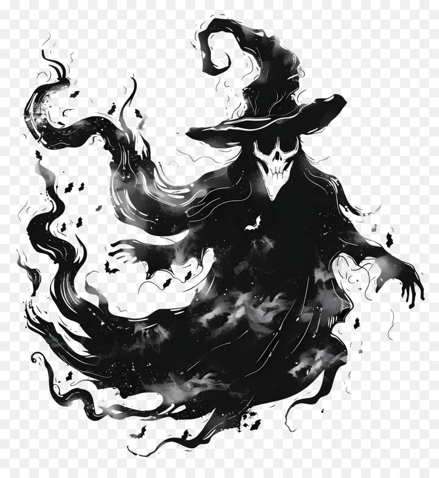 Halloween Ghost，Bruxa PNG