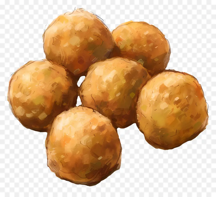 Três Bolas Fritas，Frito PNG