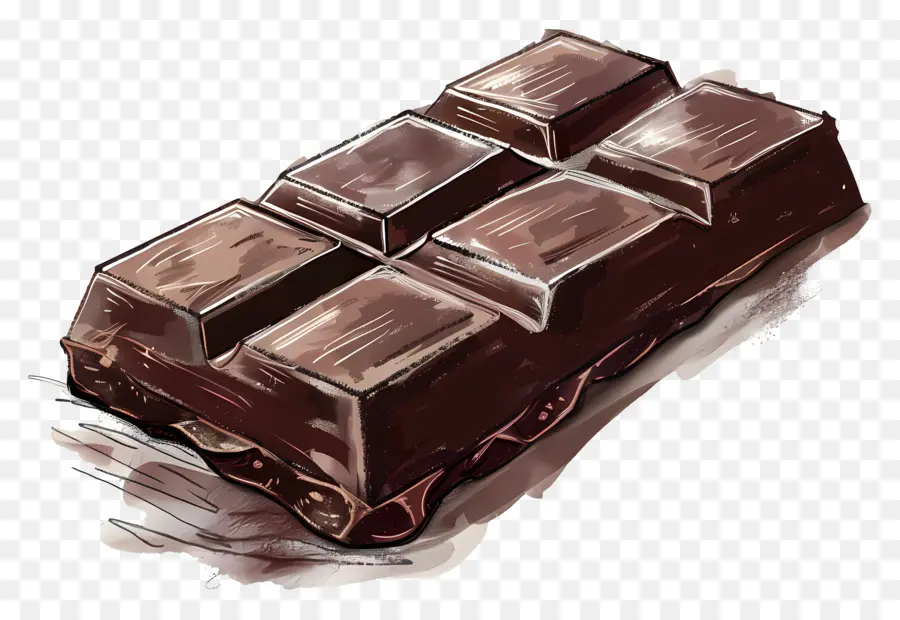 Barra De Chocolate，Chocolate Escuro PNG