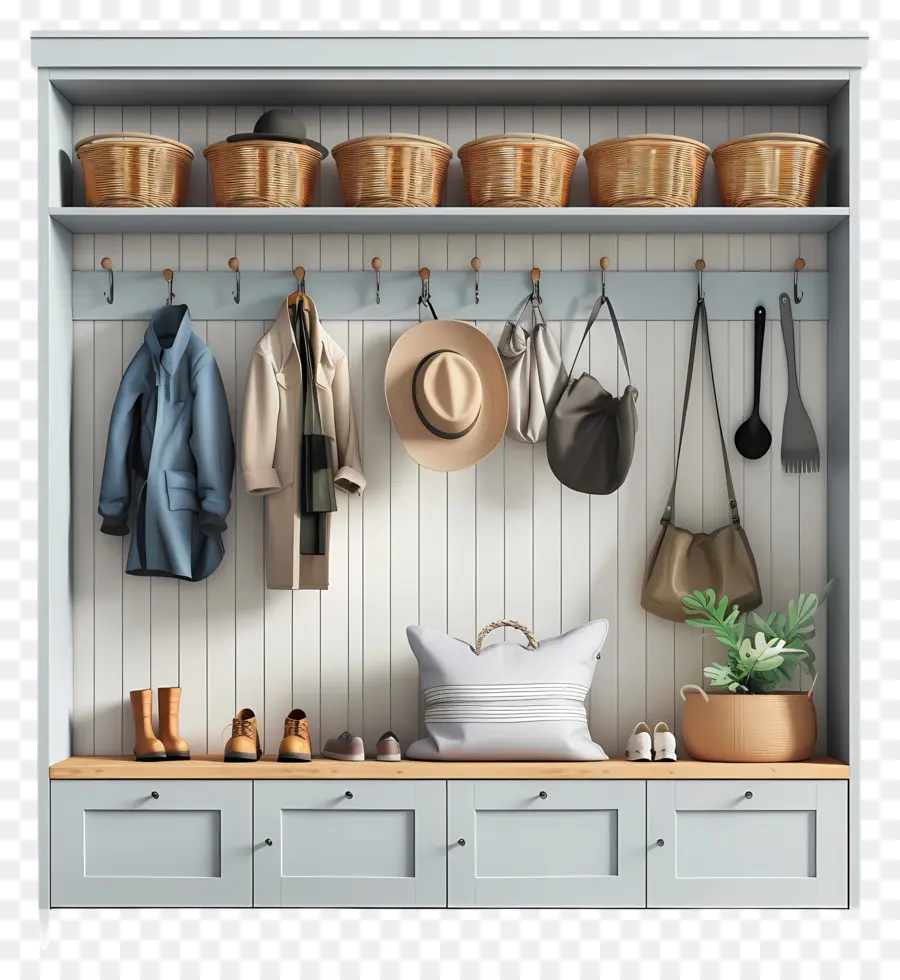 3d Mudroom，Guarda Roupa PNG