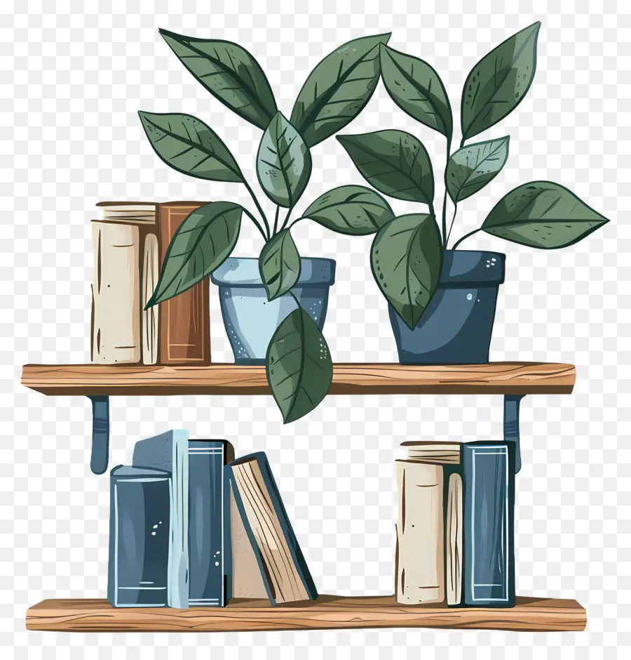 Prateleira Com Livros，Bookshelf PNG