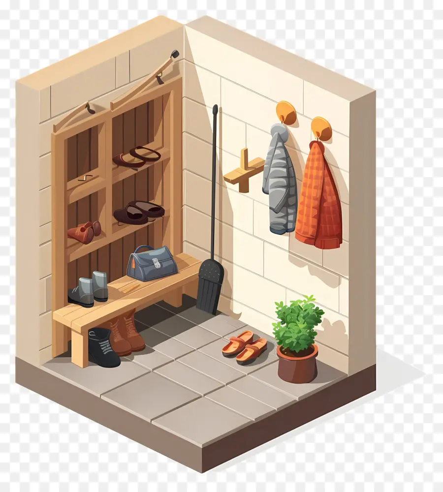 3d Mudroom，Cabide PNG