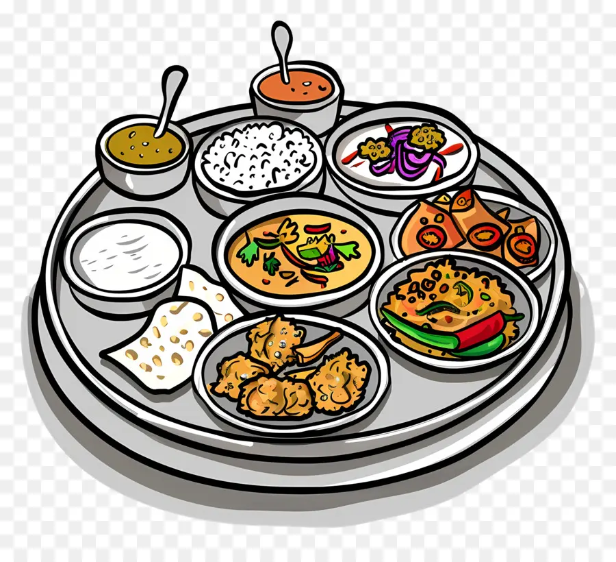 Thali Indiano，Refeição PNG