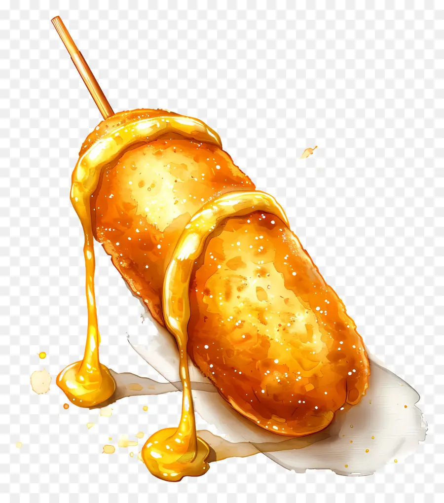 Corndog，Espetos De Frango Envidraçados De Mel PNG