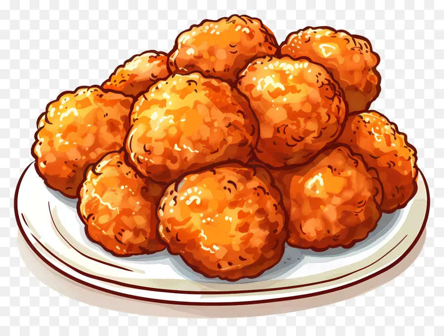 Bolas Fritas，Lanche PNG