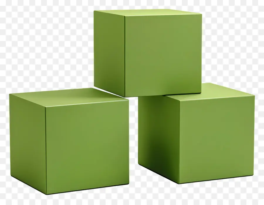 Caixa Verde，Cubos Verdes PNG