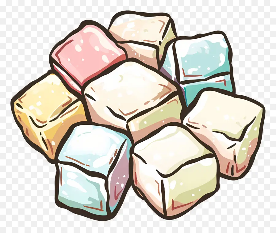 Marshmallows，Cubos PNG