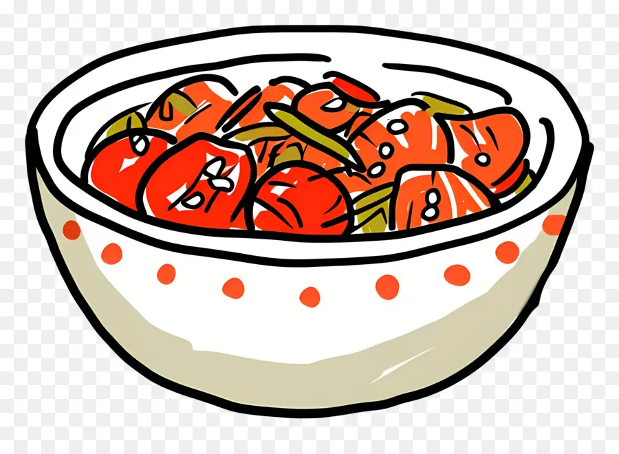 Salada De Tomate，Tigela PNG