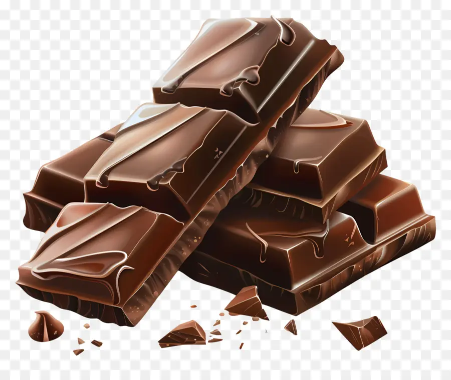 Barras De Chocolate，Chocolate Escuro PNG